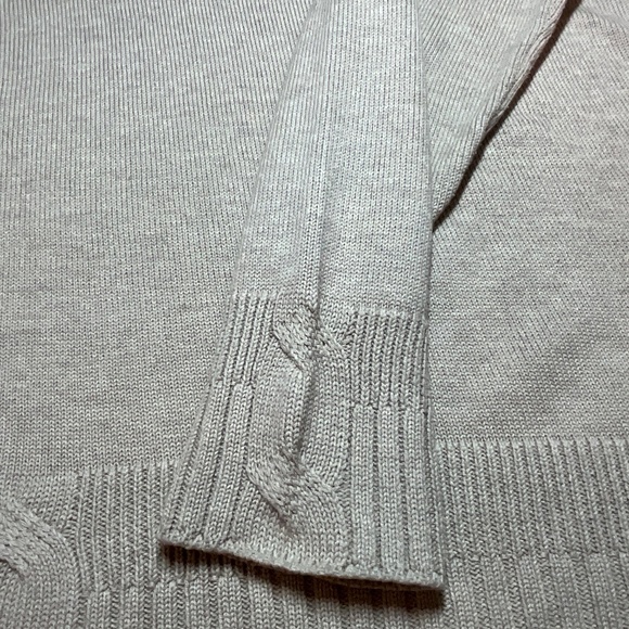 OLSEN Cotton Blend Long Sleeve Cowl Neck Pullover Sweater Cable Detail US Sz 14 - Picture 9 of 10